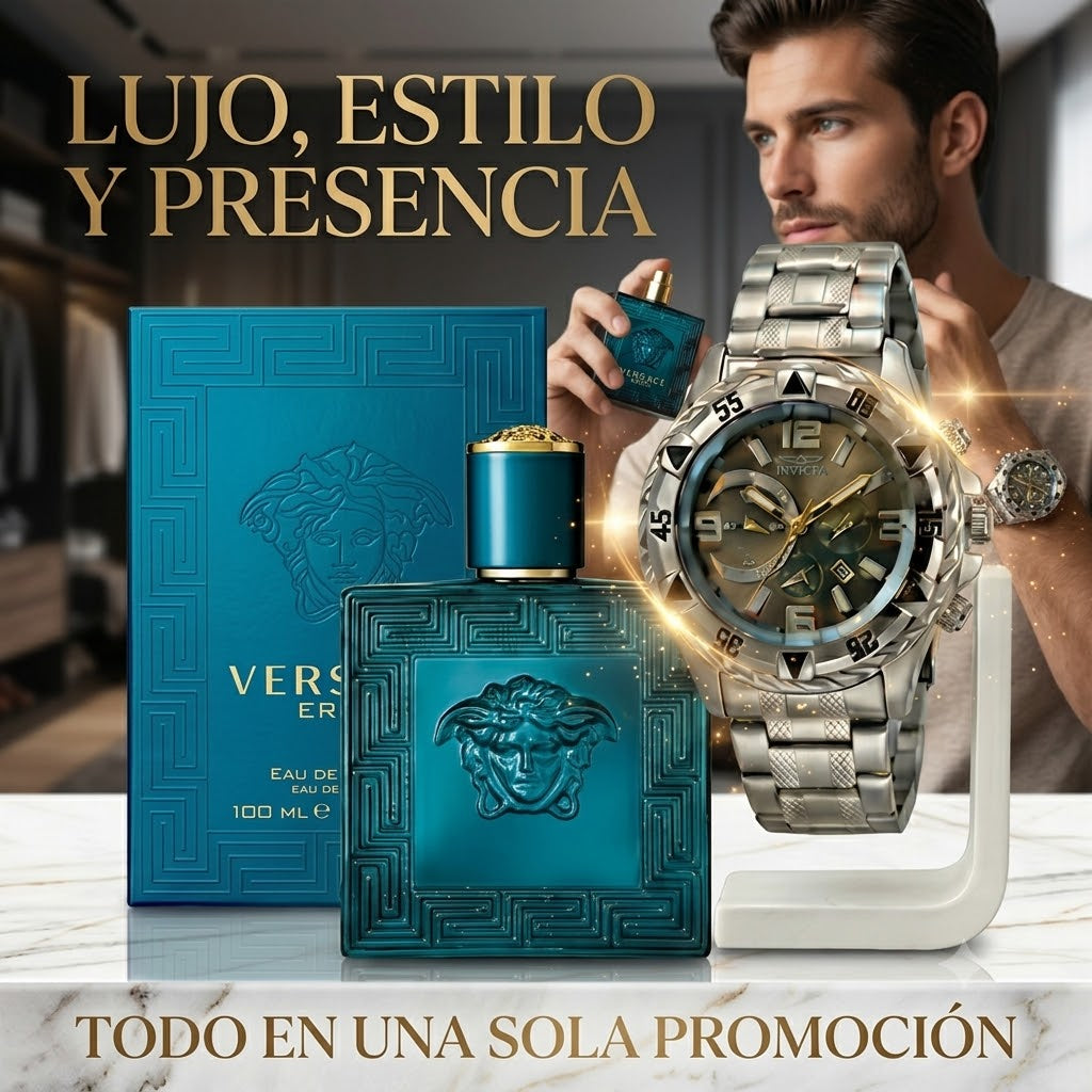 PROMO INVICTA 2 PERFUME MAS RELOJ