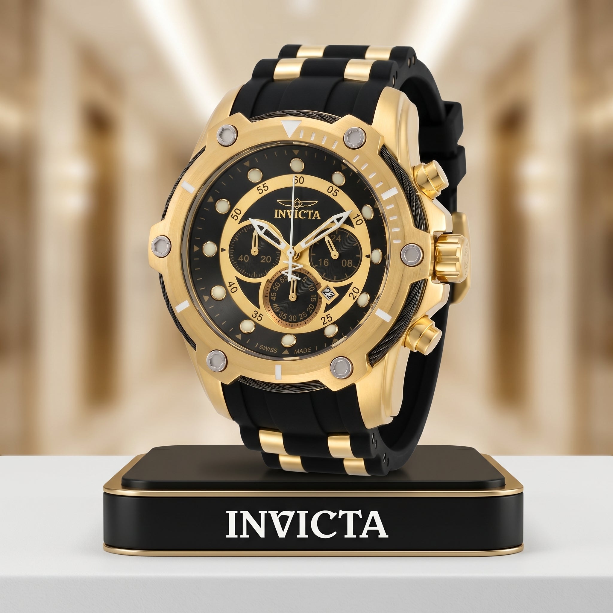 INVICTA BOLD NEGRO DORADO