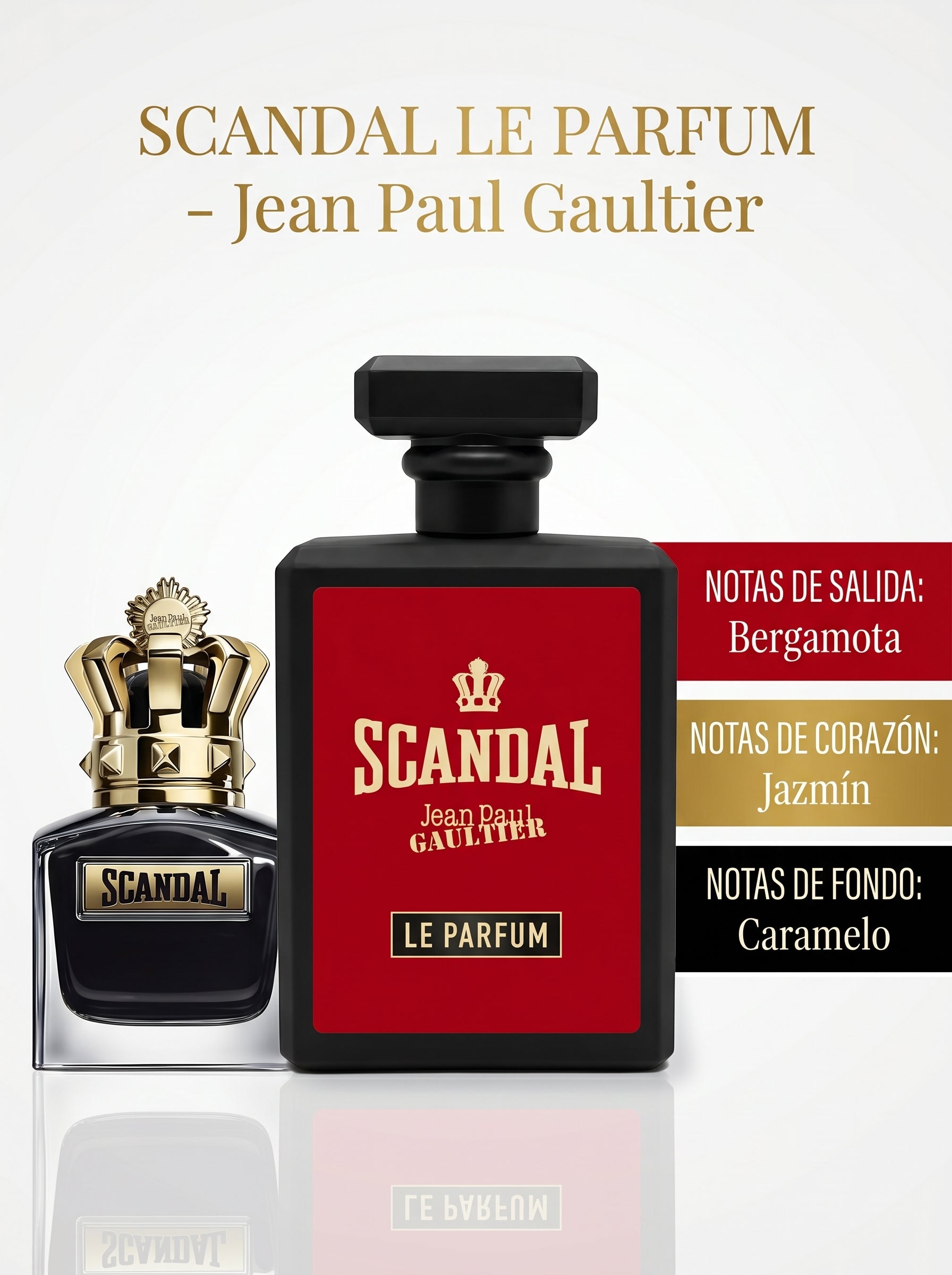 COMBO PERFUMES DE HOMBRE SCANDAL,JEANPAUL, BAHARA KING REFM3