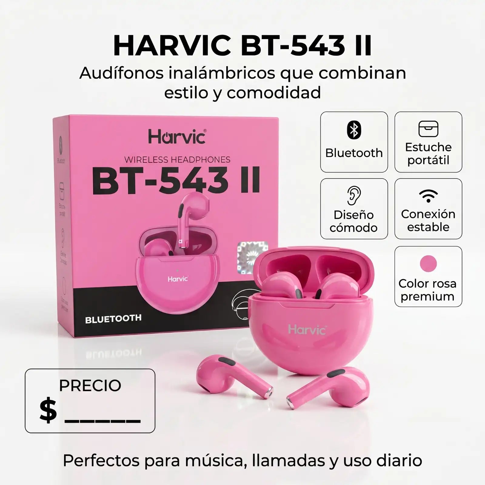 Audífonos HARVIC BT-543 II