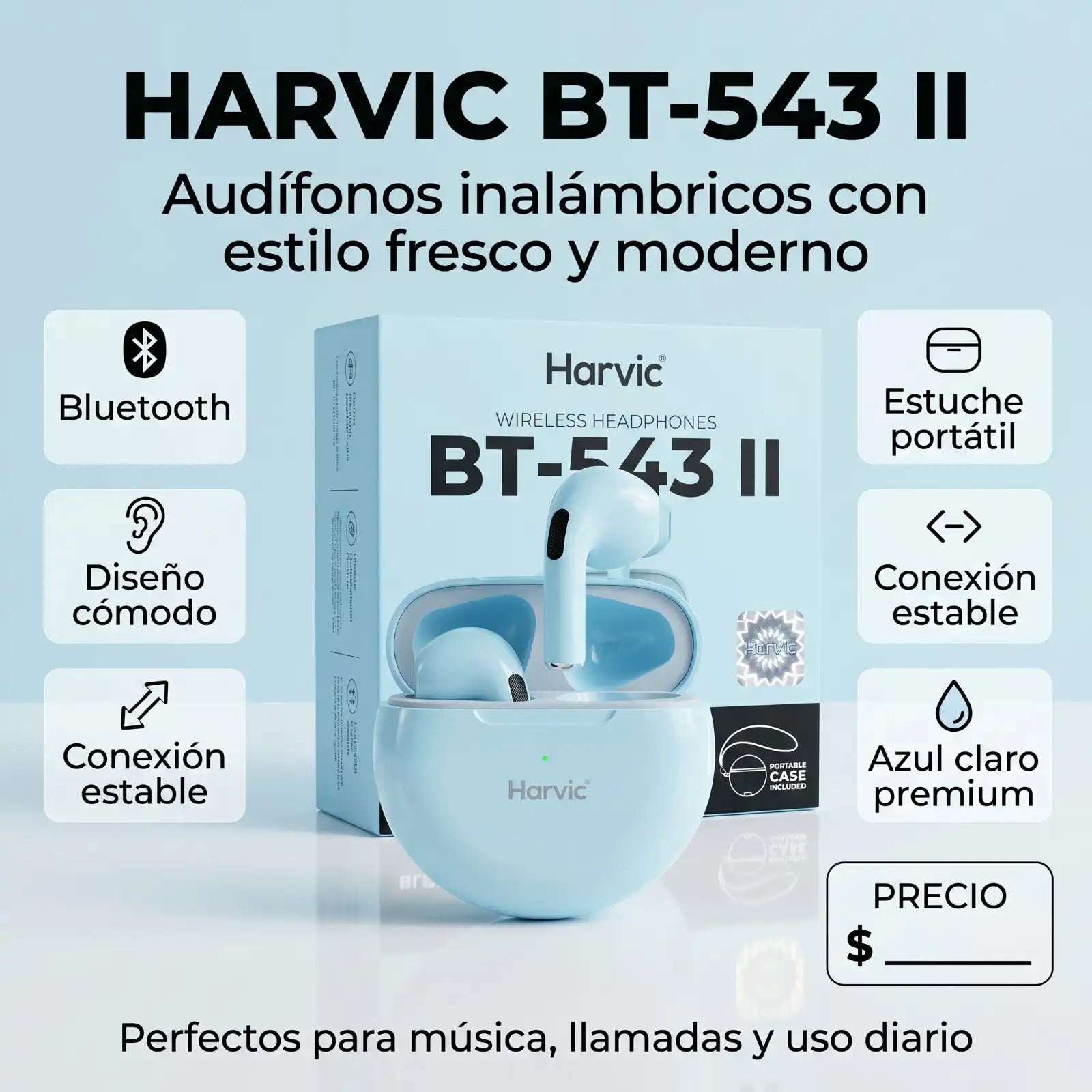 Audífonos HARVIC BT-543 II