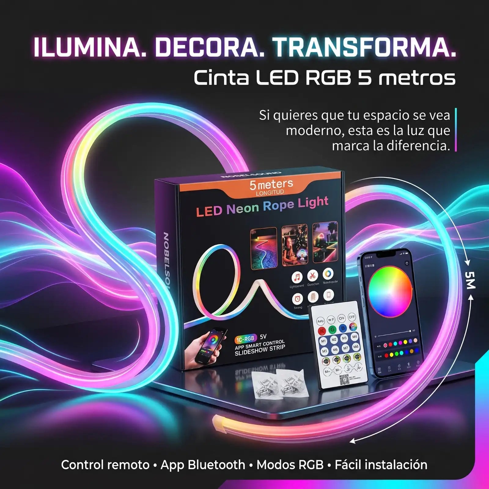 Cinta LED RGB 5 Metros