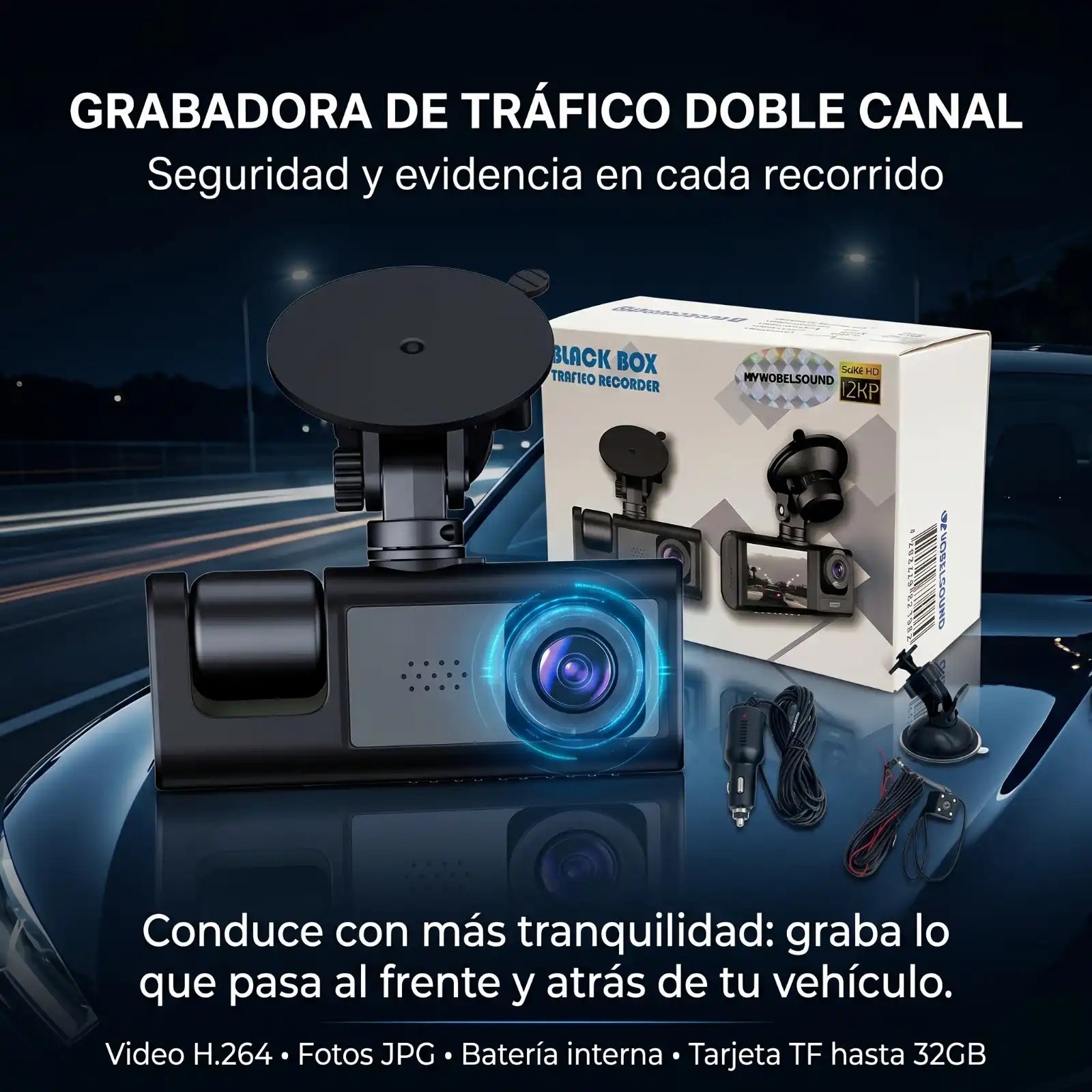 Grabadora de Tráfico / Espejo Retrovisor