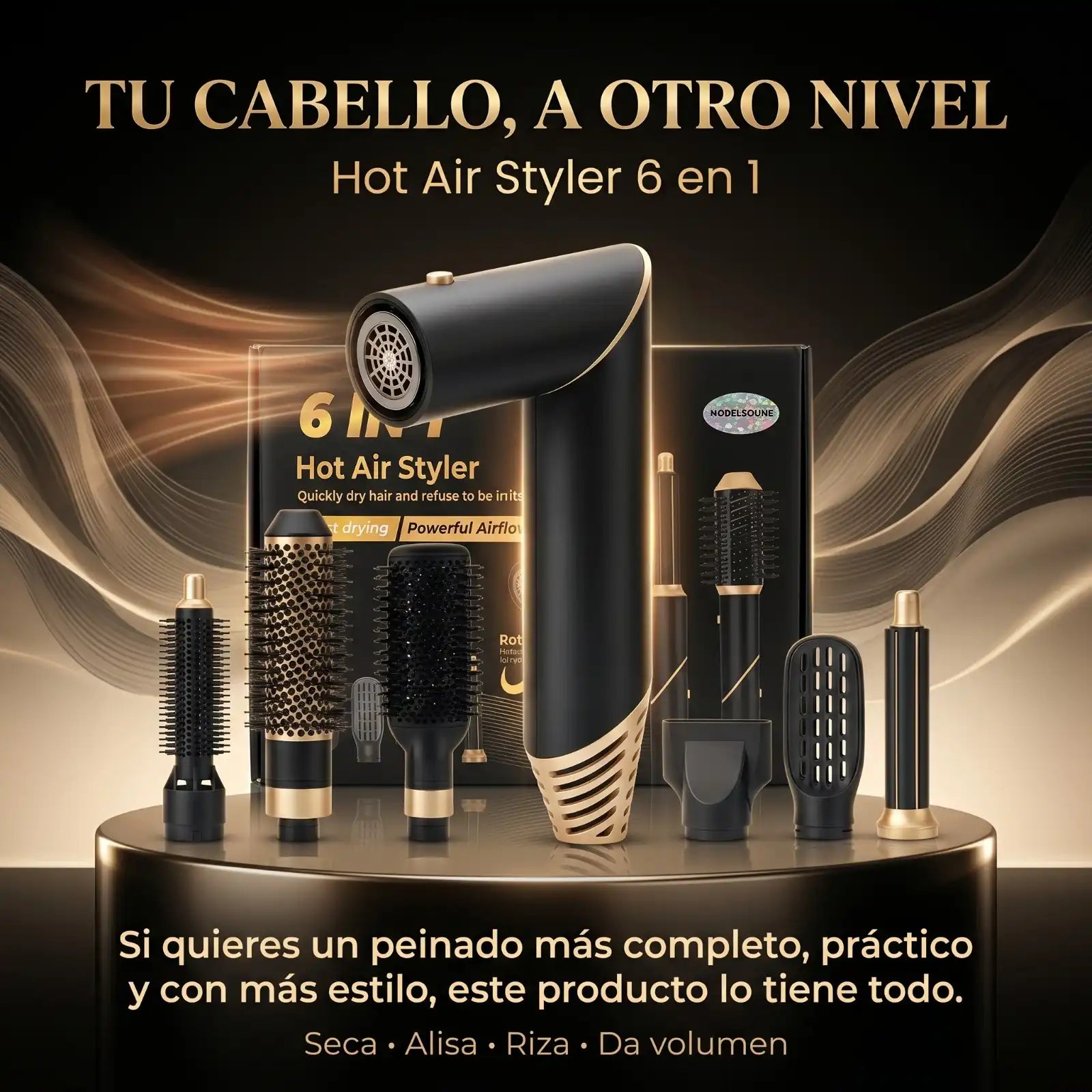 Cepillo Secador Multifuncional 6 en 1