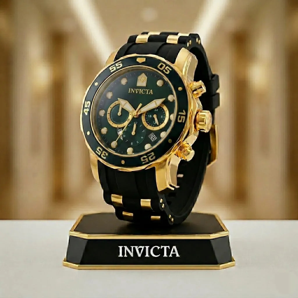 INVICTA PRO-DIVER VERDE DORADO