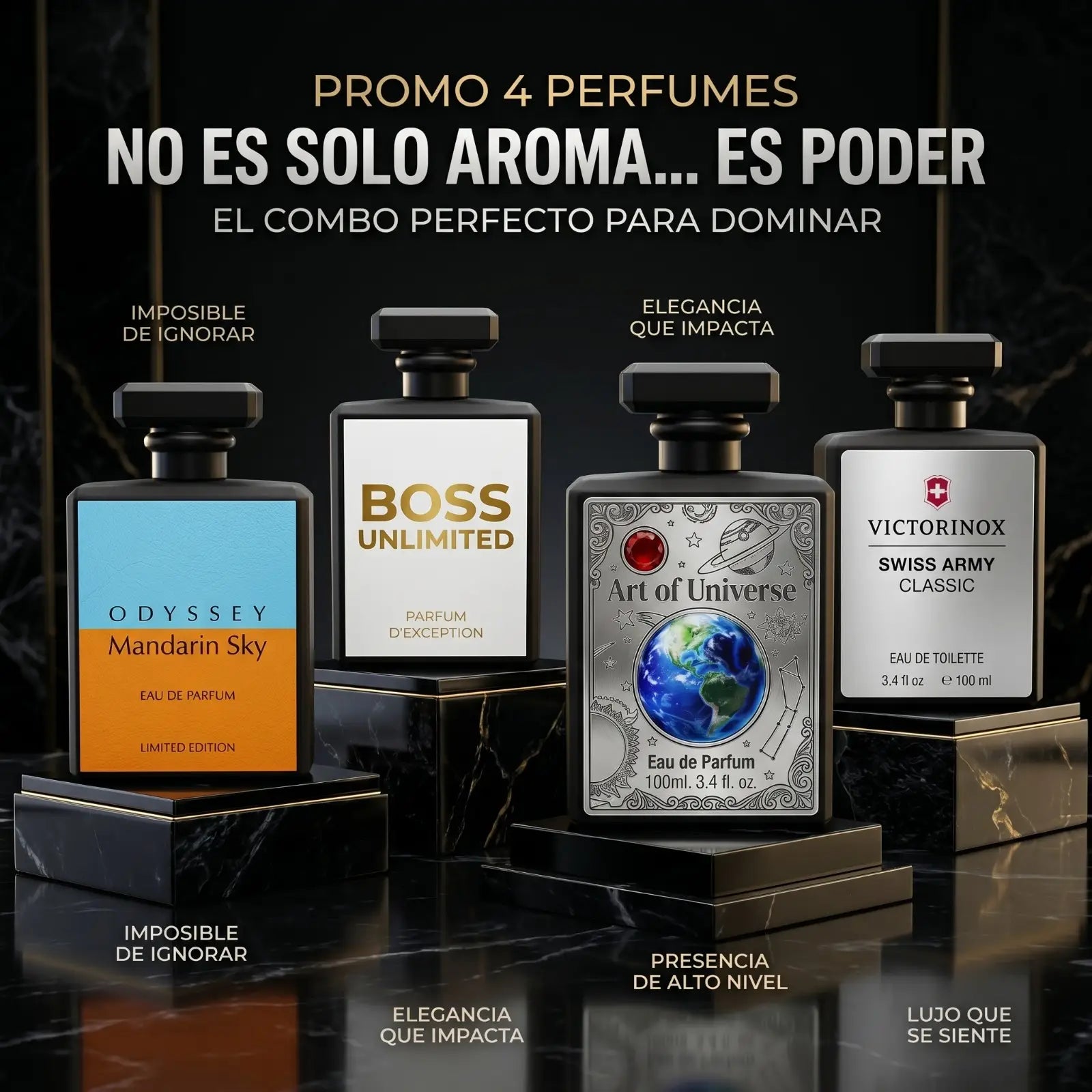 COMBO 4 PERFUMES DE HOMBRE