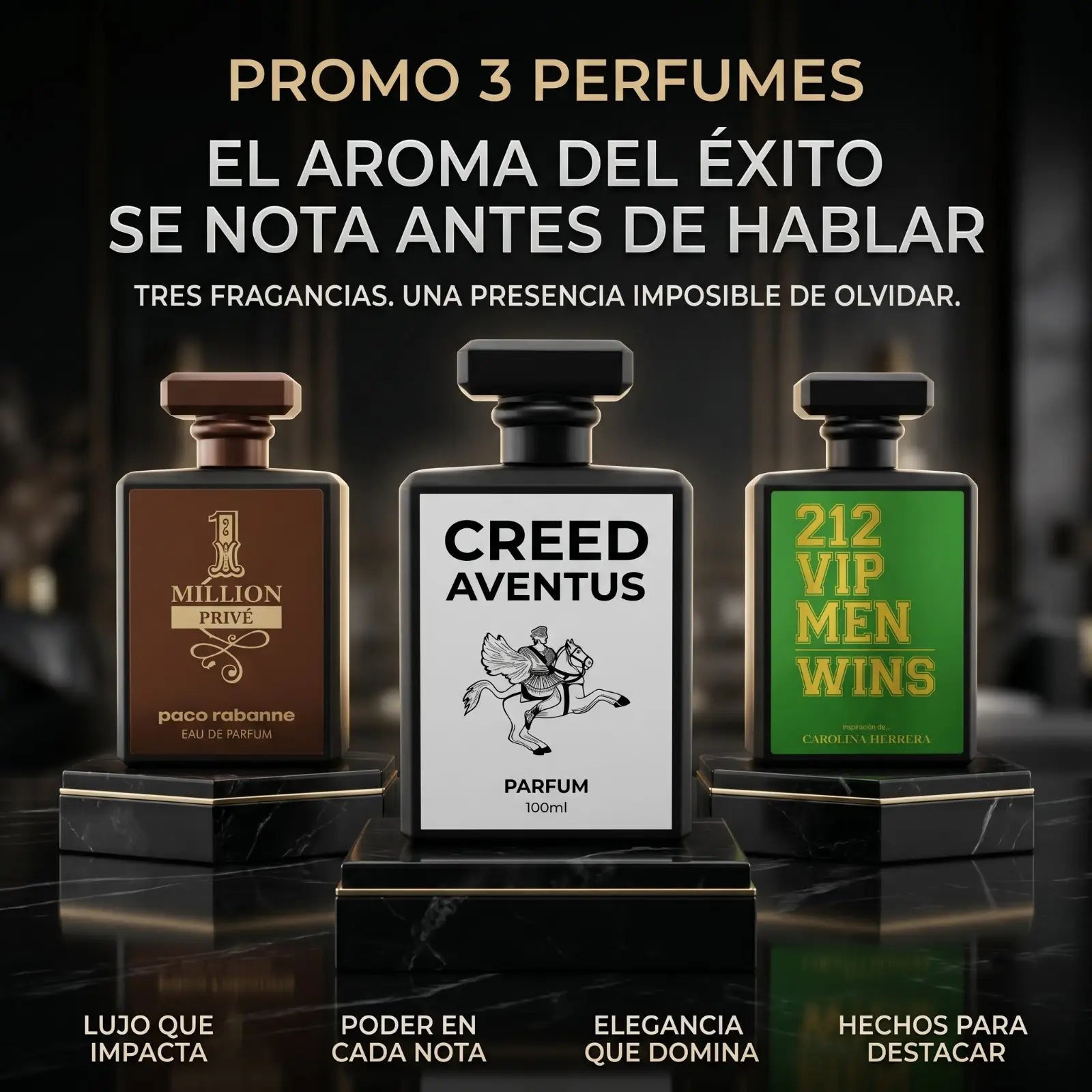 3 PERFUMES DE HOMBRE COMBO REFM5
