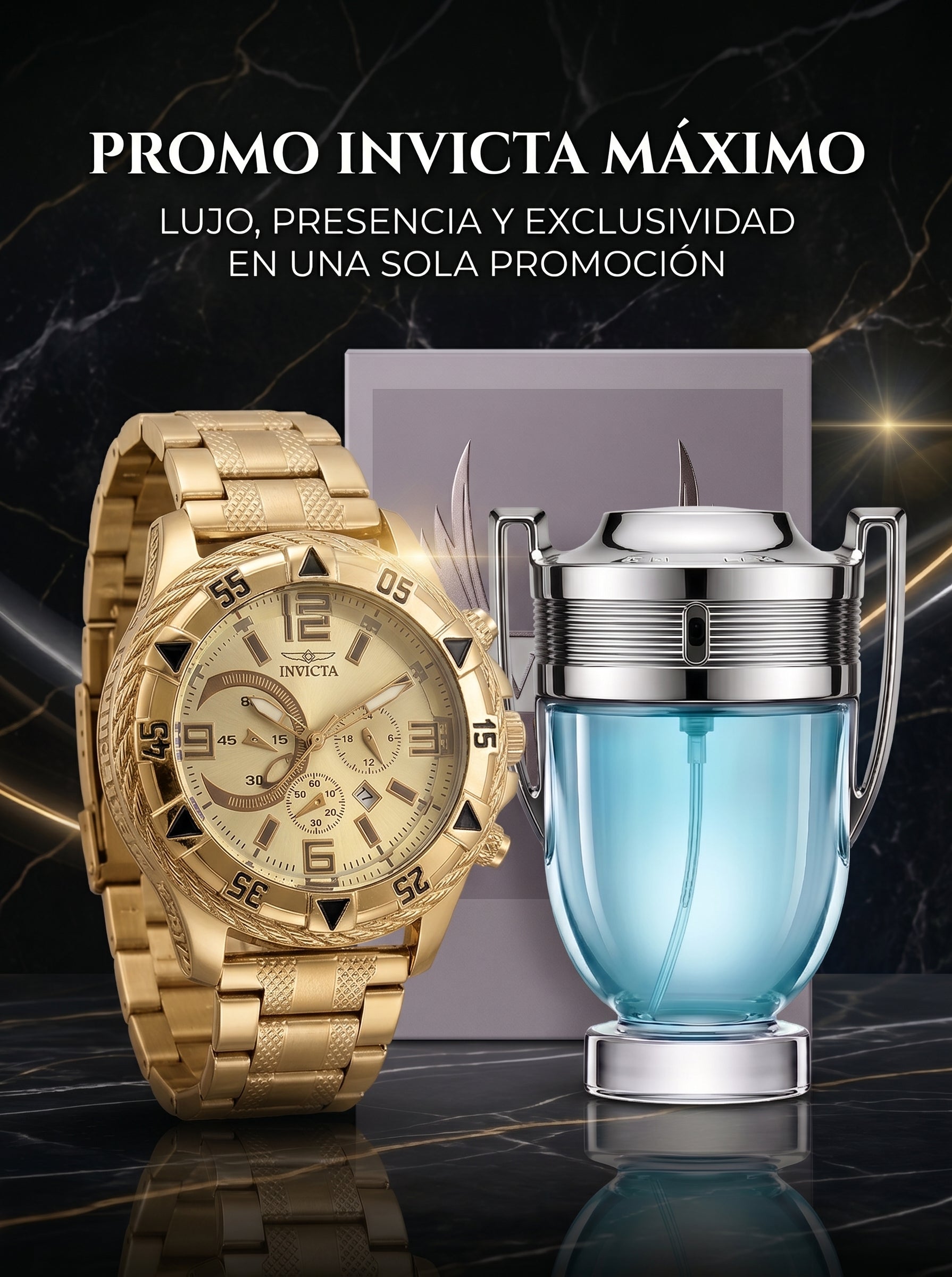 Promo INVICTA  reloj mas perfume