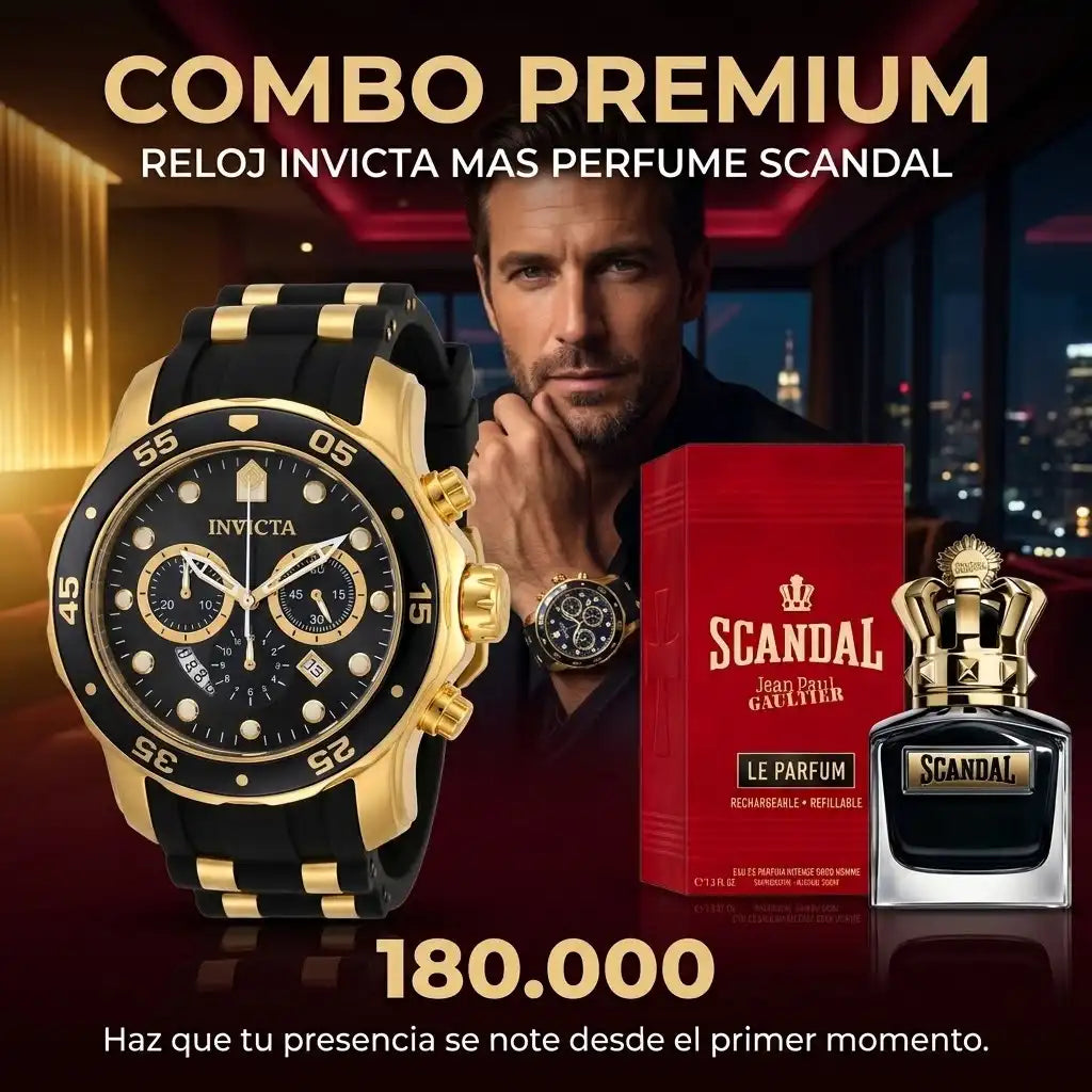 COMBO 2 RELOJ INVICTA MAS PERFUME