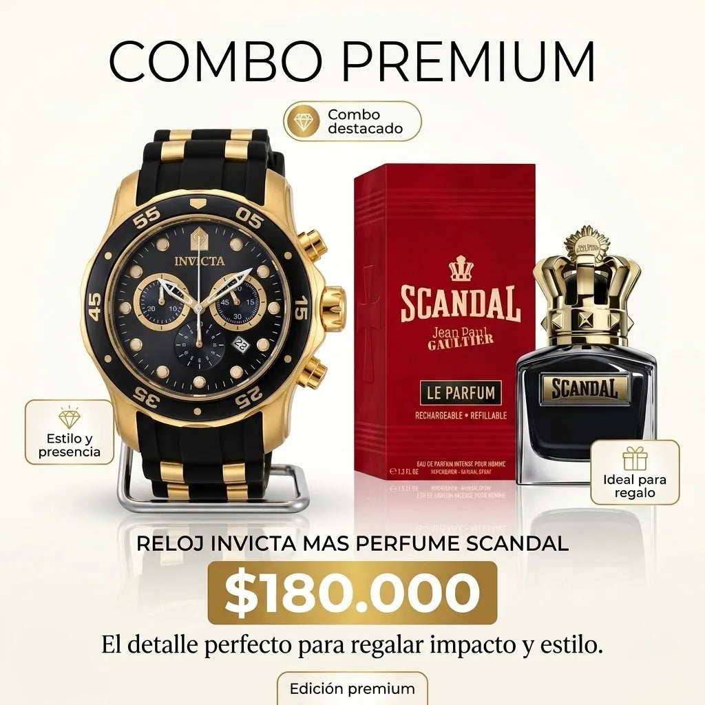 COMBO 2 RELOJ INVICTA MAS PERFUME