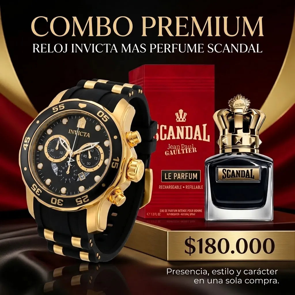 COMBO 2 RELOJ INVICTA MAS PERFUME