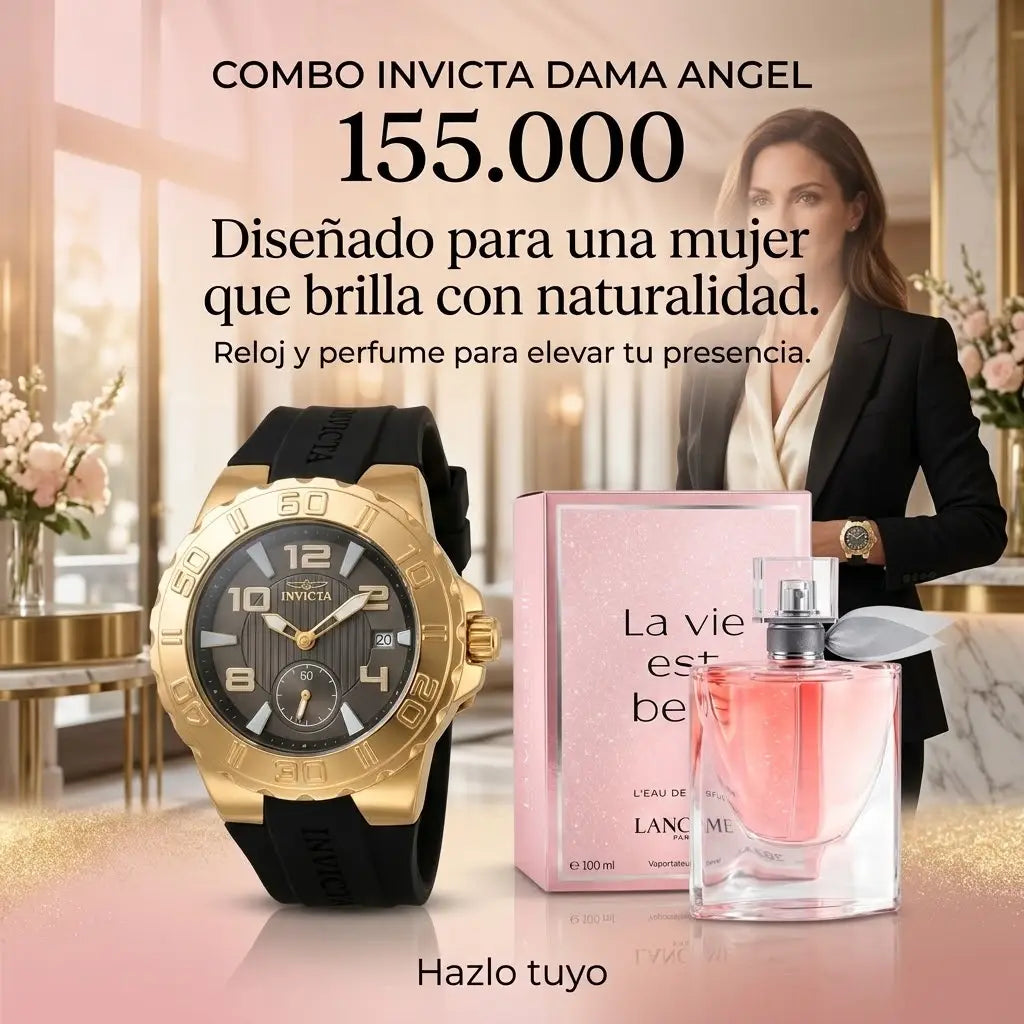 COMBO 4 MUJER RELOJ MAS PERFUME