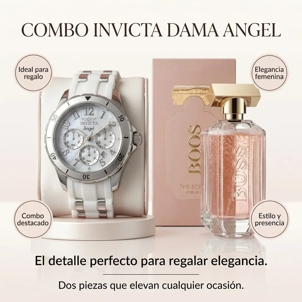 COMBO 5 MUJER RELOJ MAS PERFUME