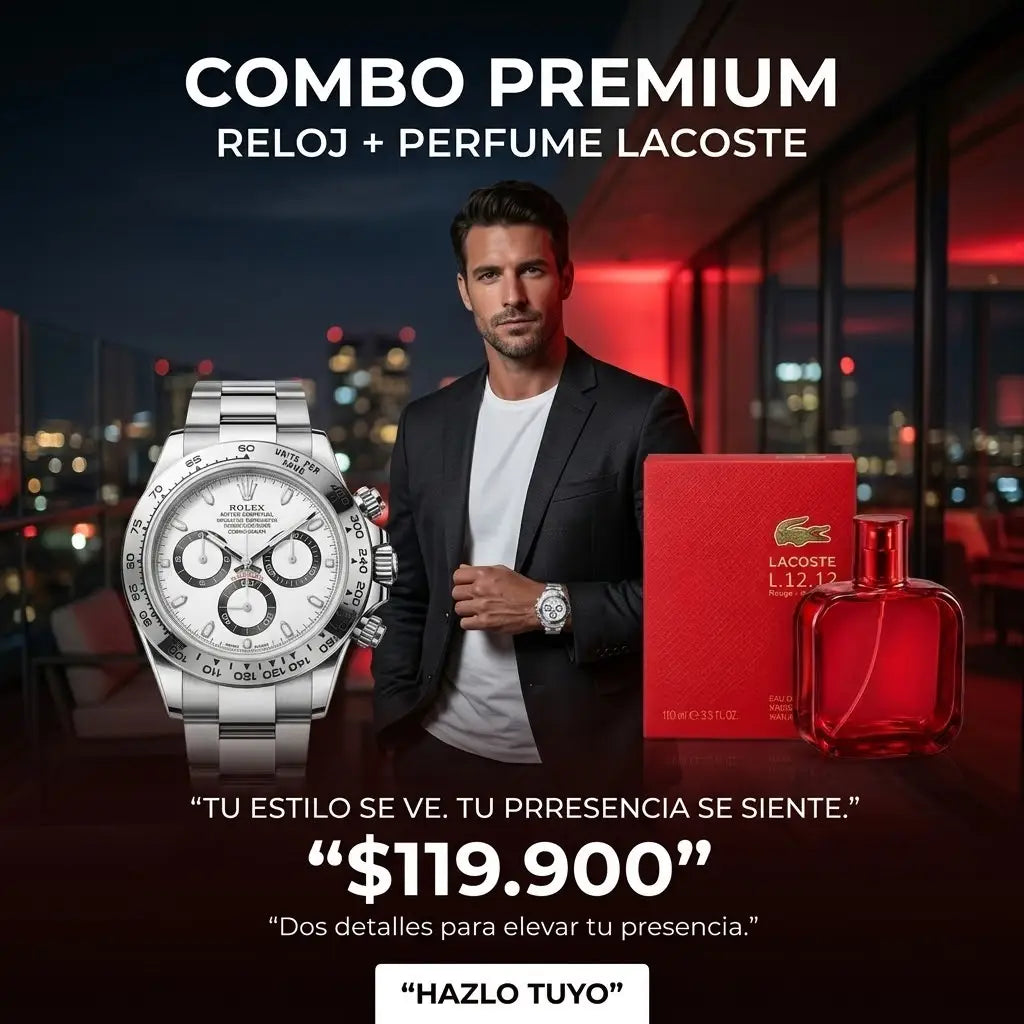 COMBO 6 RELOJ MAS PERFUME