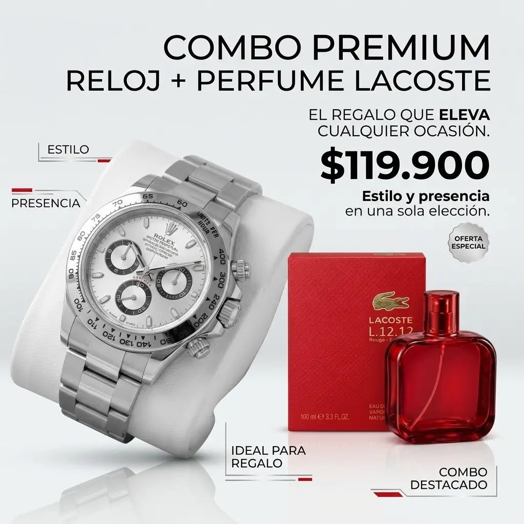 COMBO 6 RELOJ MAS PERFUME
