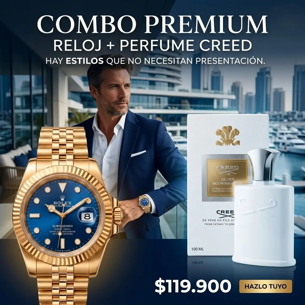 COMBO 8 RELOJ MAS PERFUME