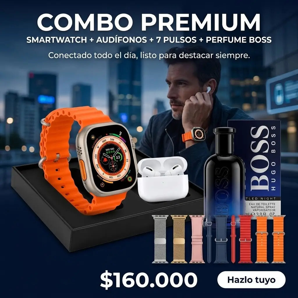 COMBO 11 RELOJ INTELIGENTE MAS PERFUME