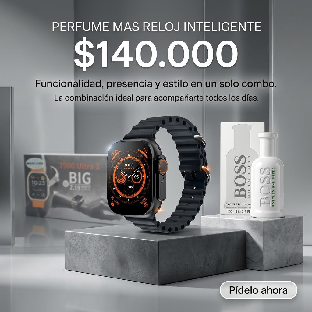 COMBO 12 RELOJ INTELIGENTE MAS PERFUME