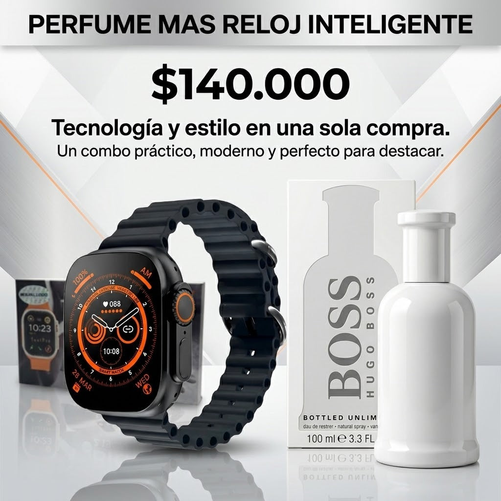 COMBO 12 RELOJ INTELIGENTE MAS PERFUME