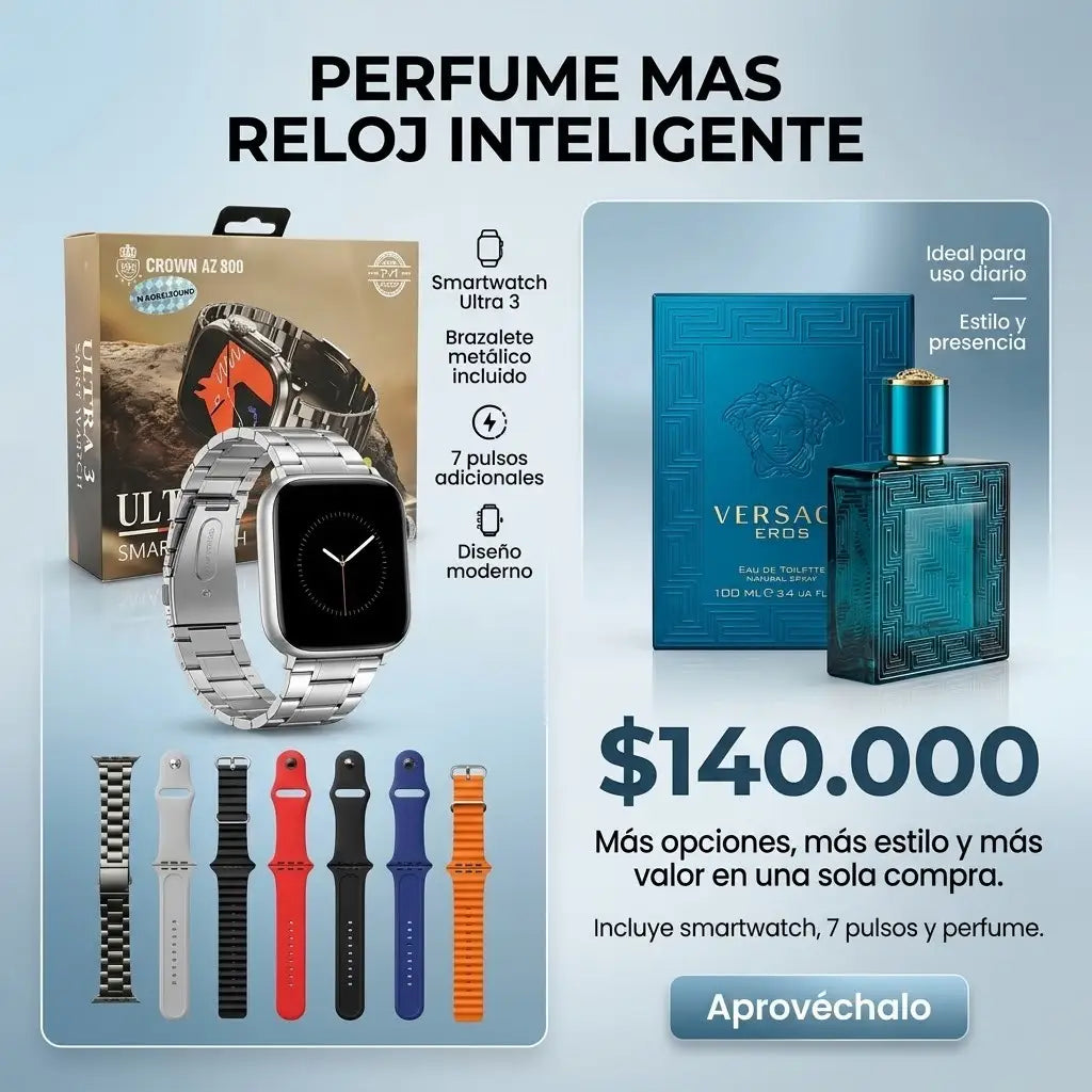 COMBO 13 RELOJ INTELIGENTE MAS PERFUME