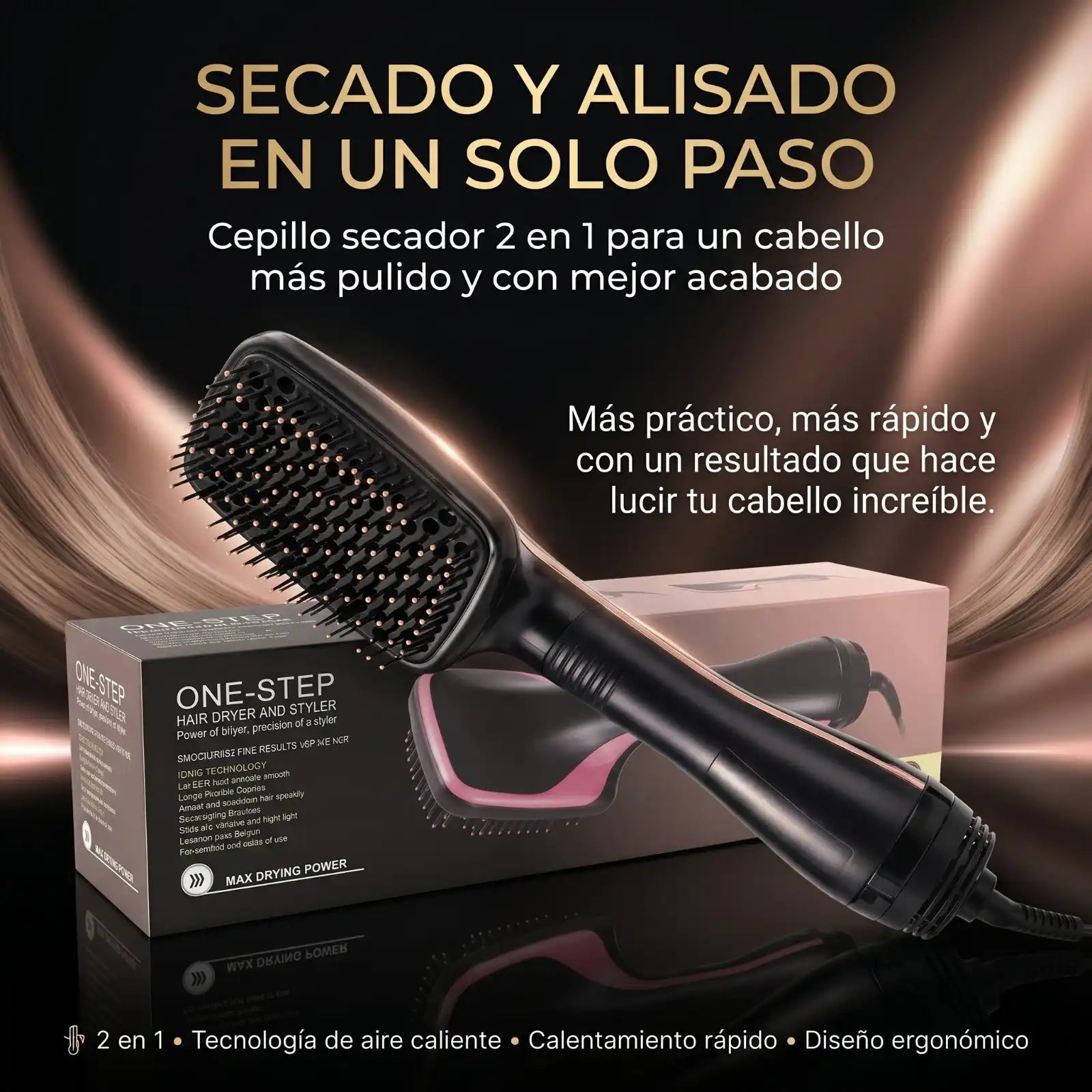 Cepillo Secador y Alisador 2 en 1