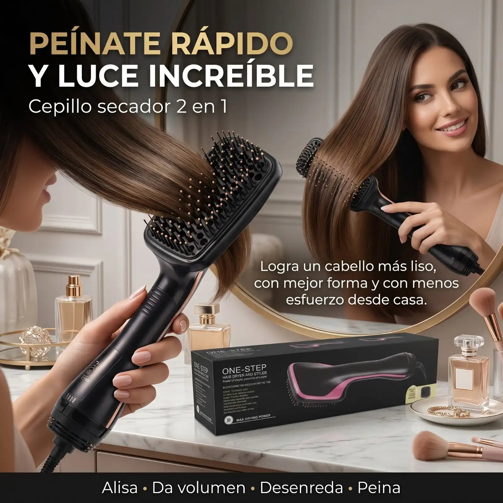 Cepillo Secador y Alisador 2 en 1