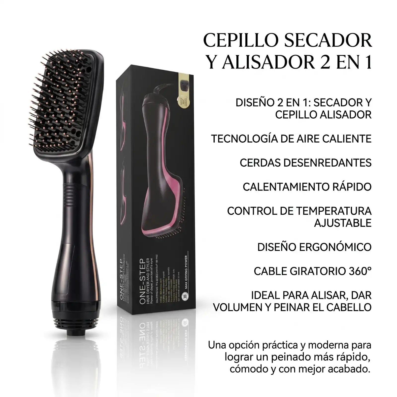 Cepillo Secador y Alisador 2 en 1
