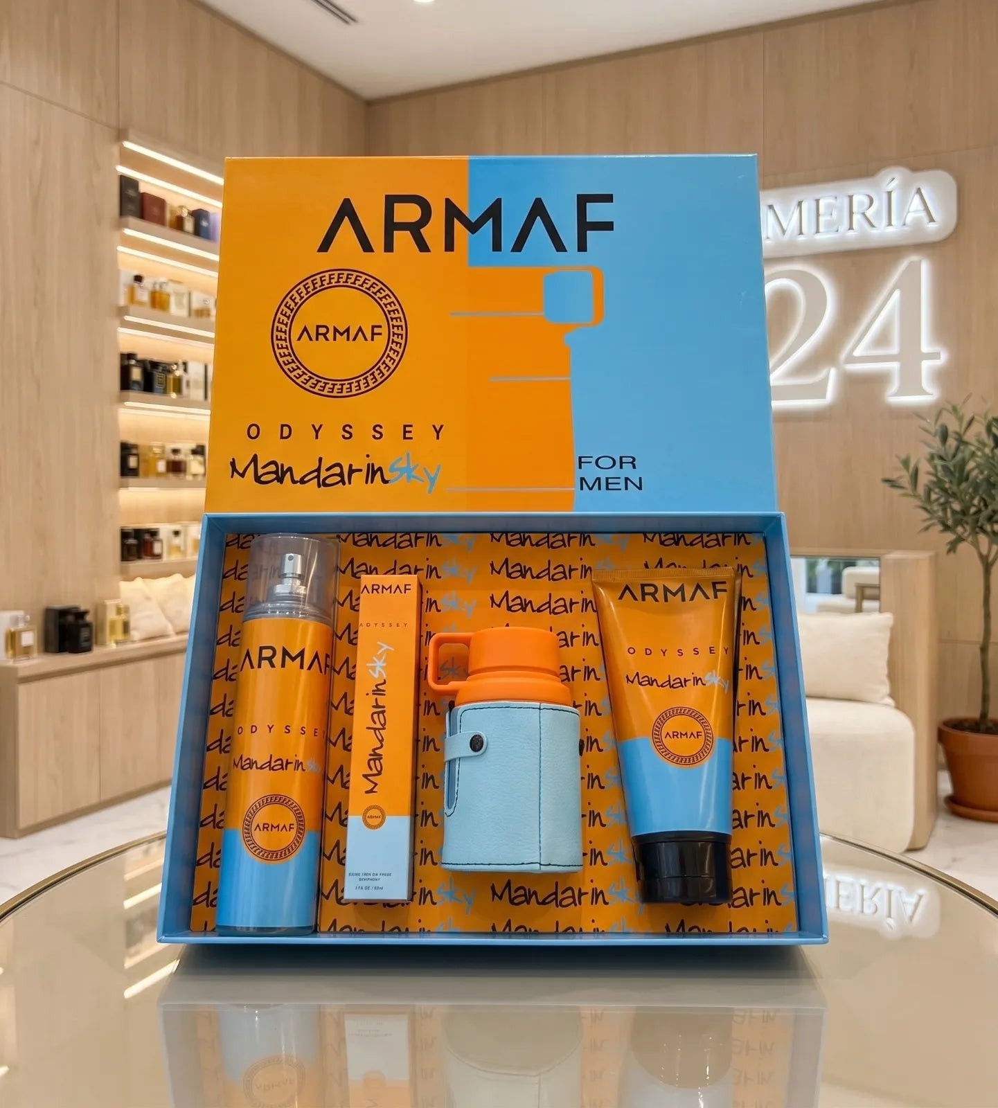 set perfumeria mandarin sky armaf