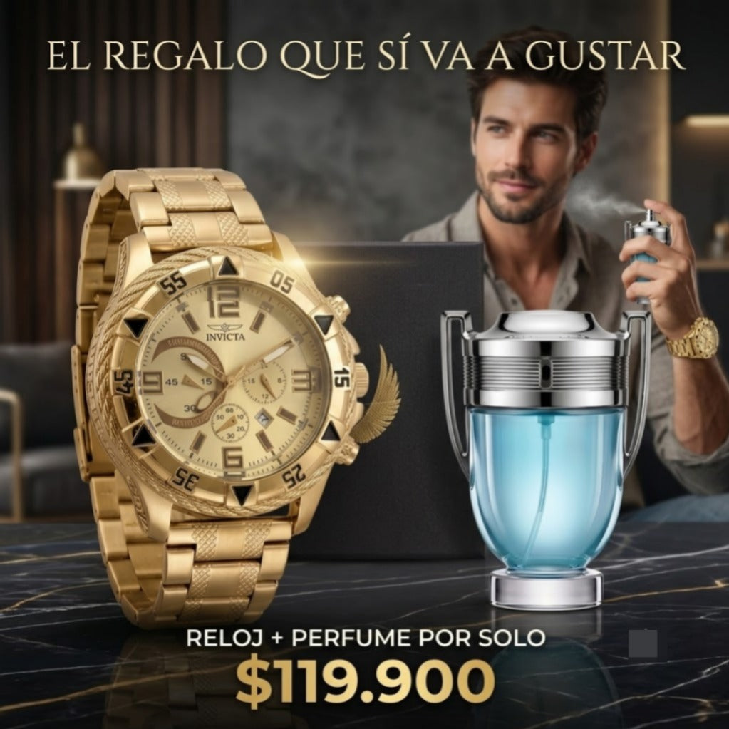 Promo INVICTA  reloj mas perfume